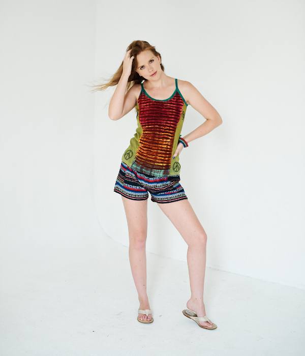 Hippie Tribal Striped Woven Cotton Shorts with Pockets | Shorts | Blue ...