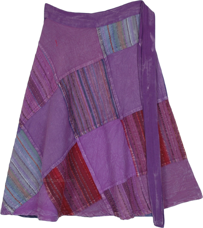 Orchid Frolic and Fun Patchwork Skirt