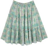 Pebbled Window Printed Short Summer Skirt