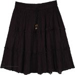 Restless Raven Tiered Cotton Short Skirt