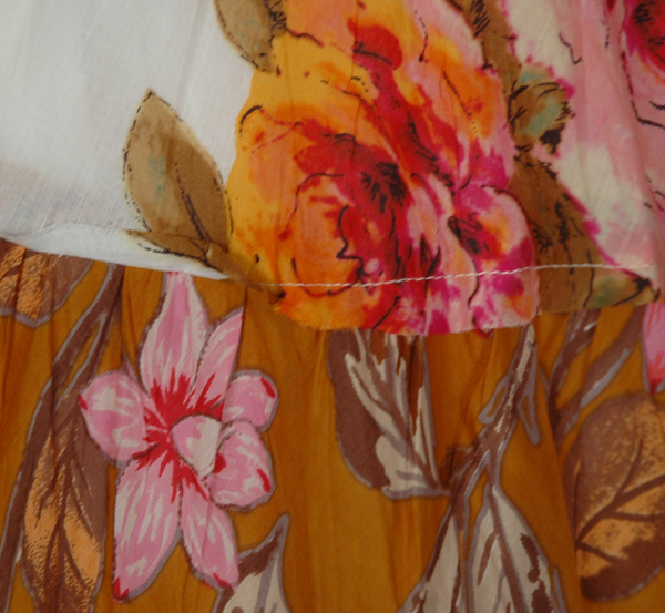 Wild Flowers Tiered Short Skirt with Elastic Waist