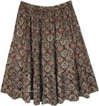 Ethnic indie Vibes Printed Cotton Short Skirt