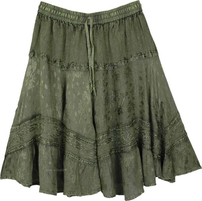 Green Renfaire Short Skirt