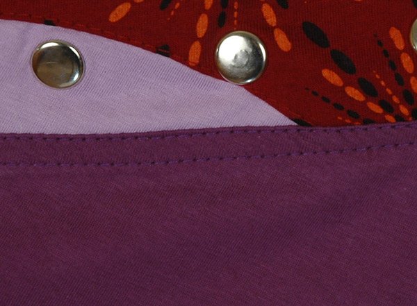 Eggplant Purple Button Wrap Mini Skirt