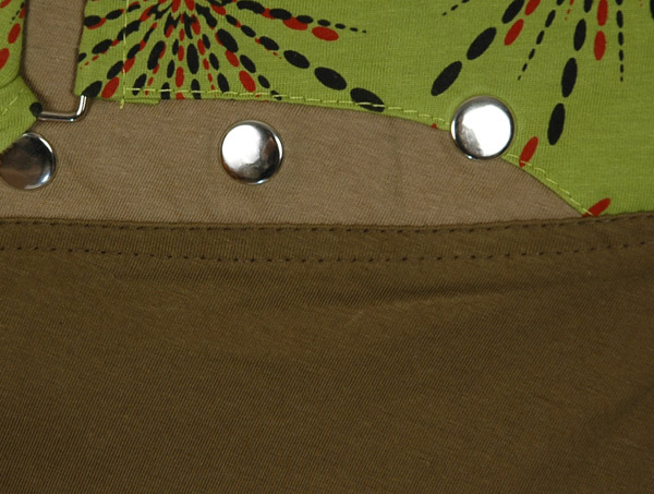 Starburst Green Snap Button Wrap Skirt