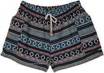 Cotton Lounge Striped Shorts with Pockets [3682]