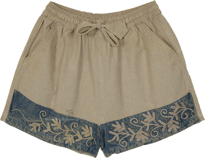 Nature Lovers Fern Bohemian Cotton Shorts