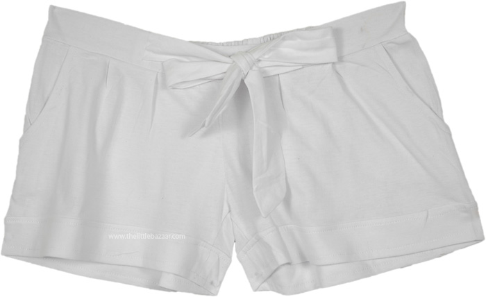 White Space Short Boho Booty Shorts