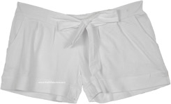 White Space Short Boho Booty Shorts
