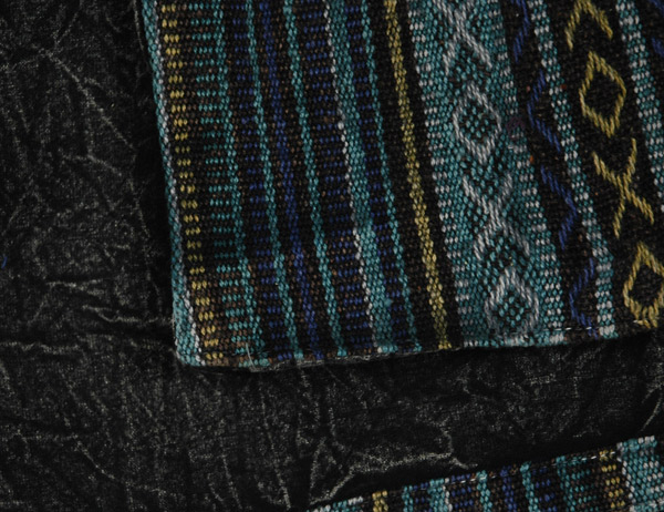 Outer Space Black Boho Cotton Shorts