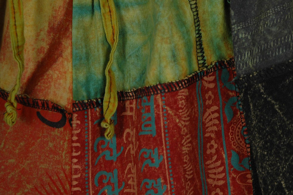 Golden Sunset Patchwork Festival Cargo Shorts