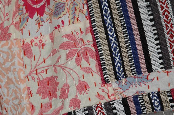 Rose Garden Kantha Patchwork Summer Shorts