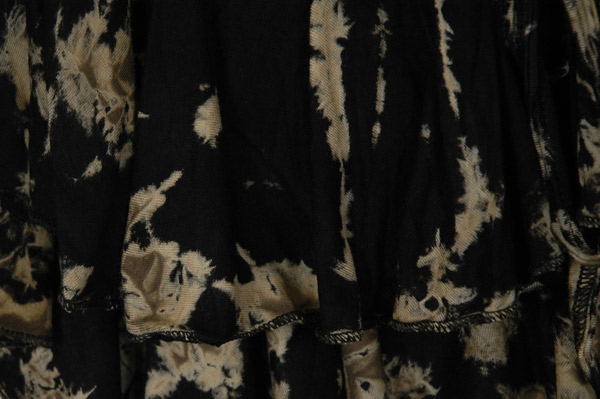 Black Splatter Tie Dye Mini Skirt with Built-in Hipster