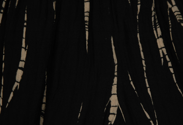 Black Beige Hand Dyed Open Front Short