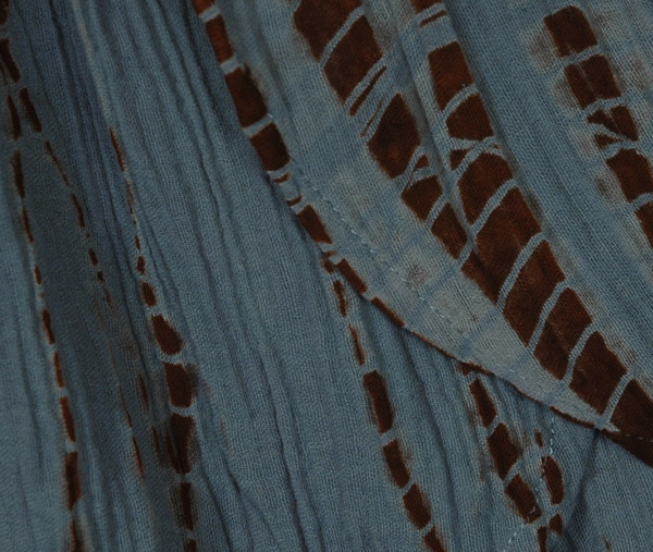 Dusty Blue Hand Dyed Open Front Short