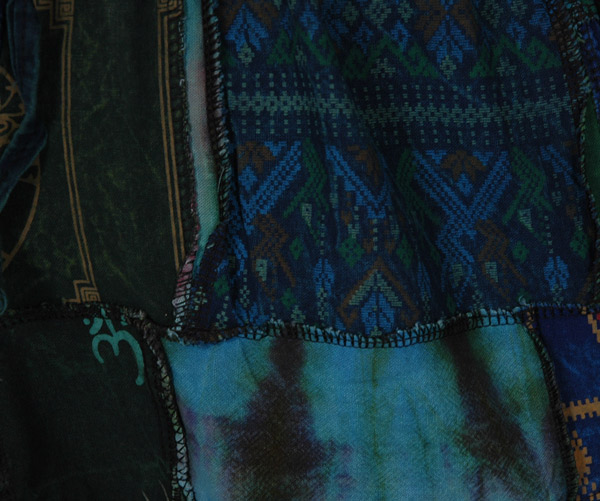Ocean Tie-Dye Boho Patchwork Drawstring Shorts