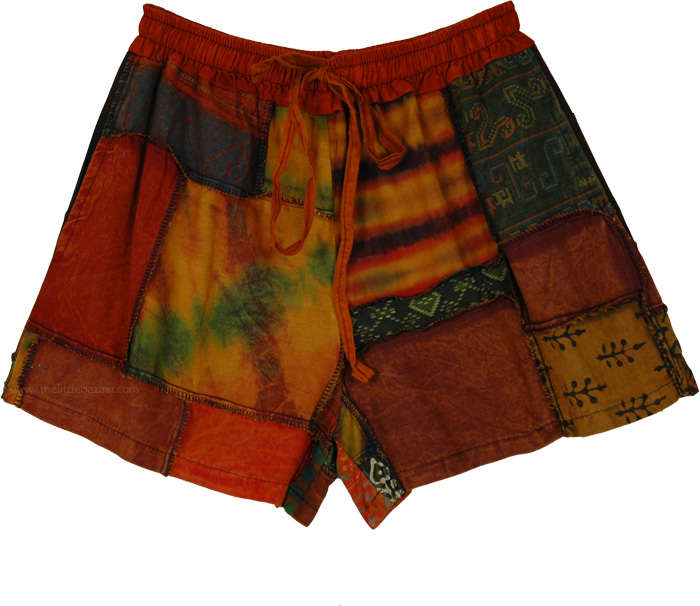 Marigold Trail Patchwork Festival Shorts