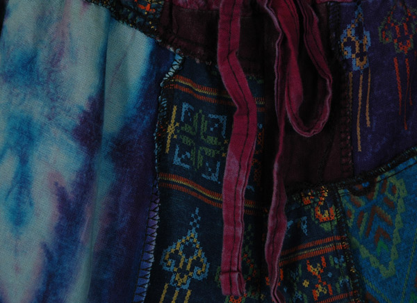 Aloha Tie-Dye Boho Patchwork Drawstring Shorts