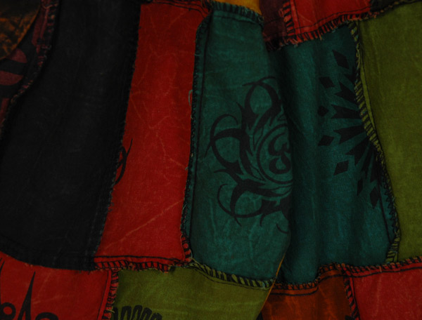 Rasta Mix Patchwork Cargo Relaxed Shorts