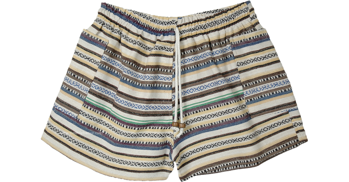 Cotton Drawstring Shorts with Gheri Pockets Cotton Drawstring Shorts with Gheri Pockets