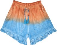 Fire and Ice Tie Dye Outdoors Fun Shorts