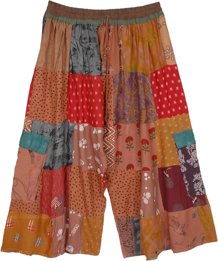 Sahara Vibes Patchwork Unisex Rayon Bermuda Shorts