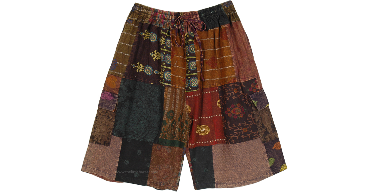 Aztec Warrior Unisex Bermuda Shorts with Drawstring | Shorts | Brown ...