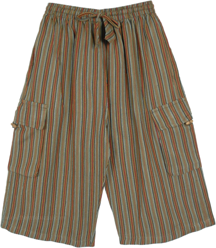 Striped cargo shorts deals