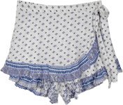 Queen Blue Wrap Shorts with Frills