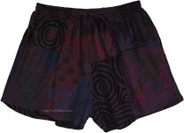 Violet Dreams Patchwork Shorts in Cotton