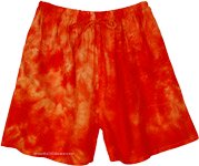 Turquoise Tie and Dye Boho Summer Junior Shorts