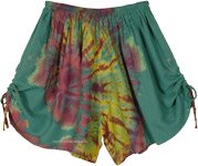 Pink Tie and Dye Boho Summer Shorts