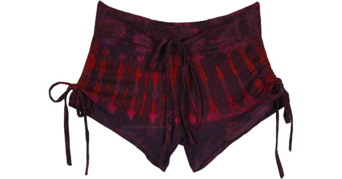 Lucent Pink Stretchable Side-Tie Shorts | Shorts | Purple