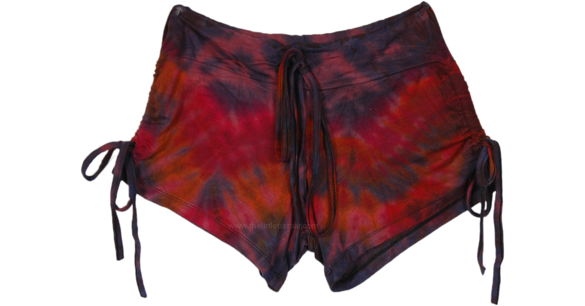 Trailing Fuchsia Stretchable Side-Tie Shorts | Shorts | Purple | Misses ...