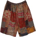 Hippie Stripes Gheri Cotton Shorts with Pockets