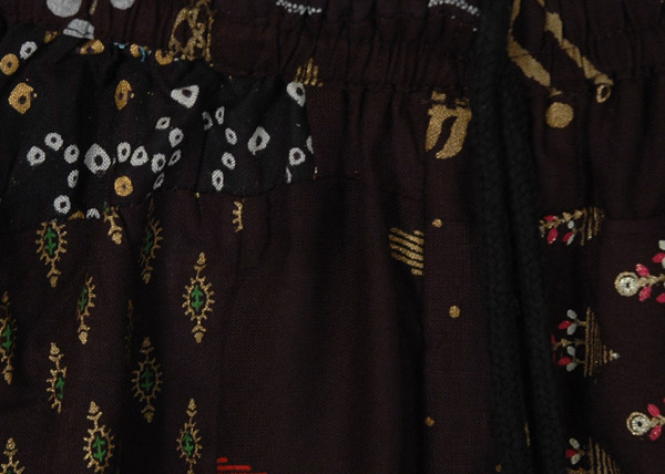 Luxury Black Assorted Patchwork Summer Shorts