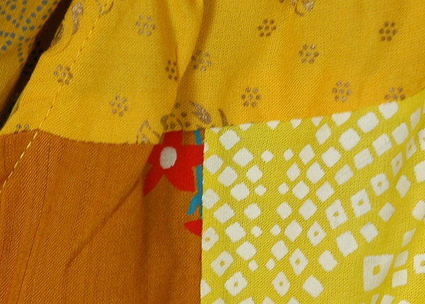 Warm Yellow Assorted Patchwork Fun Shorts