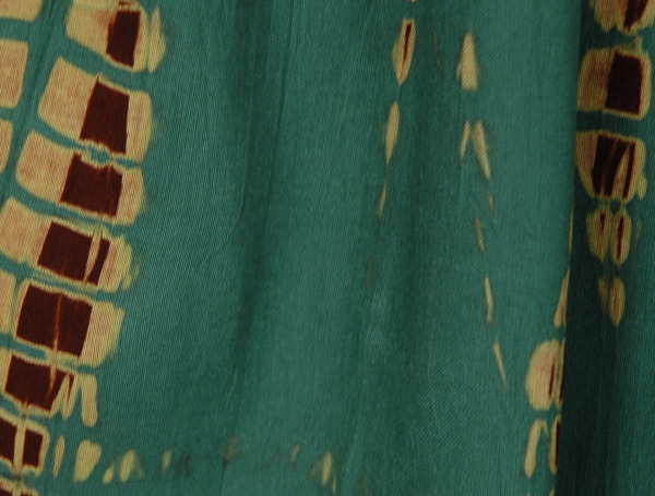 Meadow Green Tie Dye Boho Shorts with Pockets
