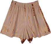 Caramel Tie Dye Boho Shorts with Pockets