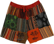 Solar Junkie Patchwork Boho Shorts