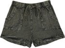 Marble Green Washed Summer Shorts