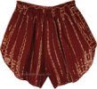 Terracotta Tie-Dye Boho Shorts with Pockets