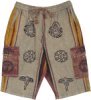 Elephant Print Hippie Shorts with Pompoms