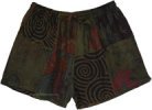 Night Festival Patchwork Cotton Shorts with Drawstring