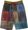 Floral Vines Patchwork Cotton Women Shorts