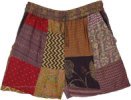 Mauve Patchwork Recycled Women`s Shorts