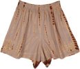 Caramel Tie Dye Boho Shorts with Pockets