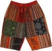 Jungle Hippie Striped Cotton Shorts with Pockets