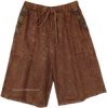 Earthy Delight Drawstring Cotton Half Pants