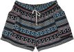 Hippie Love Striped Cotton Shorts with Pockets